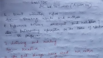 Assam TET 2021 answer keys for English subject of Upper Primary TET / by Rubel Sir/ part 1