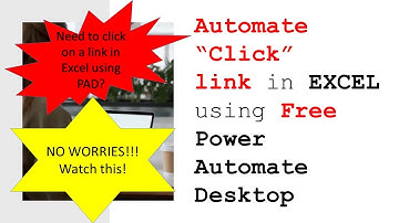 Automate click link in Excel using Power Automate Desktop