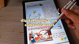 asmr digital journal on samsung notes with Samsung tab a7 (soft music + TV noise) screenshot 5