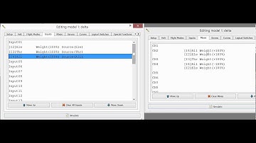 OpenTX Taranis input Source And Mix Settings for Delta Wing
