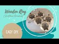 Wooden Ring Christmas ornaments with macrame cord &amp; stars - easy DIY Christmas decoration