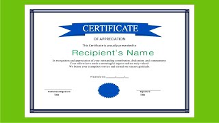 MS Word Certificate Design Tutorial | Make It Like a Pro!