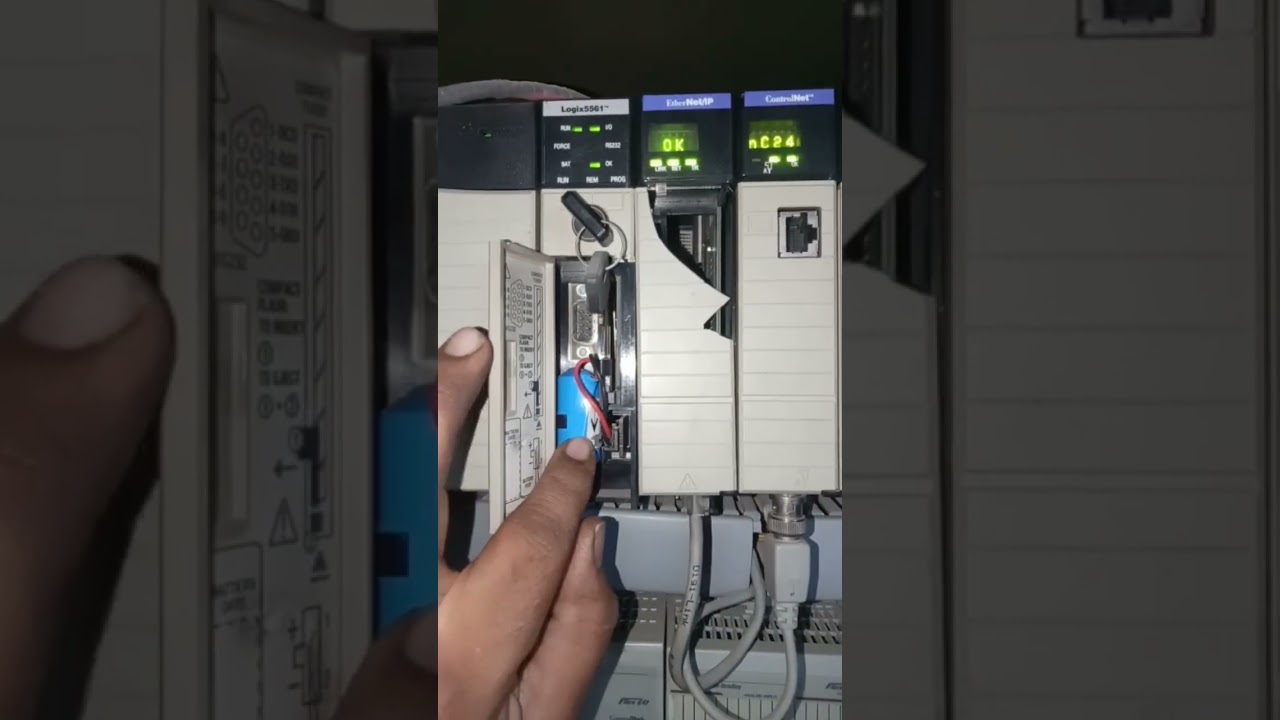 PLC battery change procedure. allen bradely,le ion battery