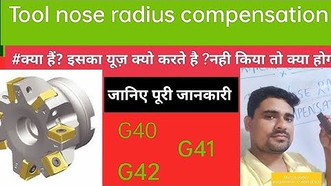 G40 G41 G42 tool nose radius in cutting tool #  nose radius compensation in CNC #cnc #G40#G41#G42