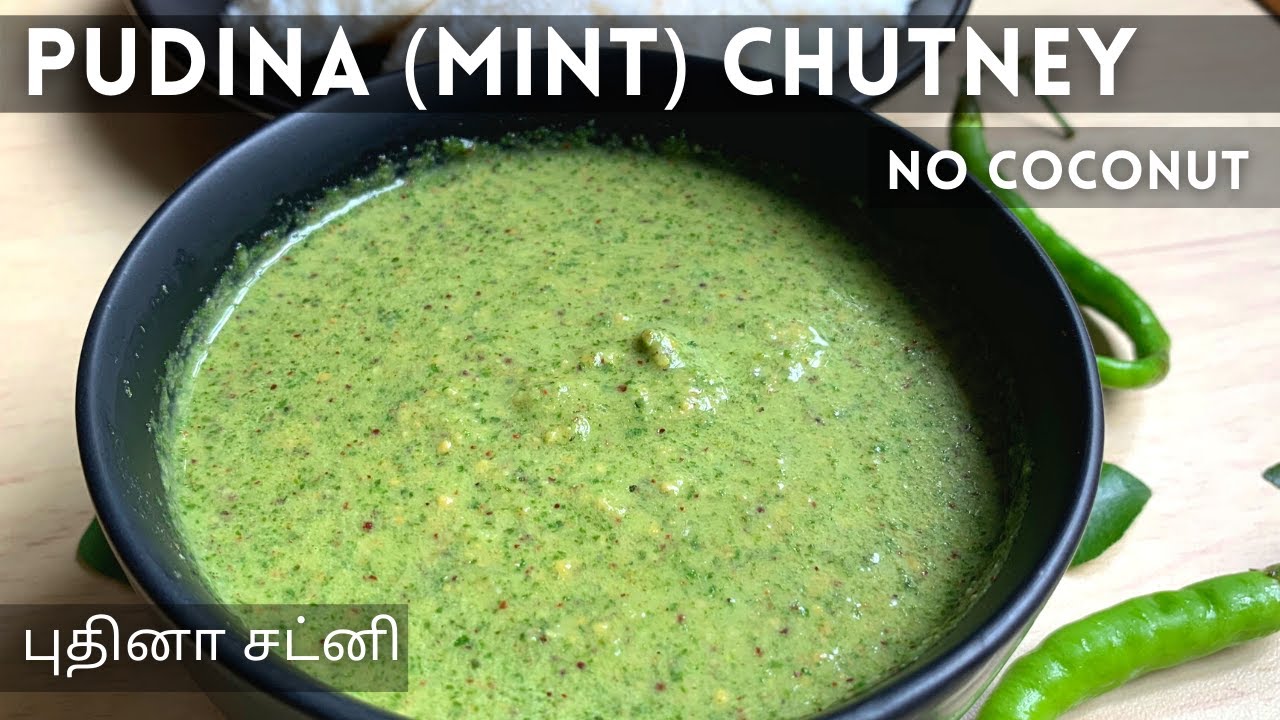 Pudhina chutney without coconut Easy mint chutney for dosa YouTube