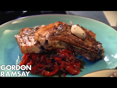 Pork Chops with Sweet and Sour Peppers - Gordon Ramsay