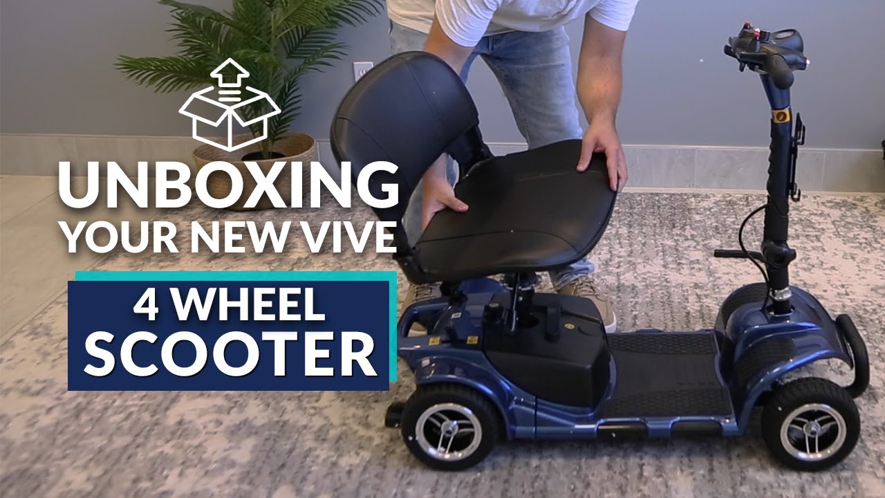 Vive Health 4 Wheel Mobility Scooter Black