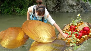 🔥🔥Amazing! The Girl Met A Giant Clam In The Wilderness, And The Heavy Pearls Stunned Everyone!