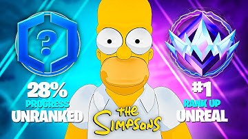 Unranked to Unreal SPEEDRUN.. (Fortnite Simpsons)