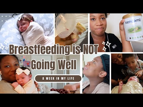 FIRST WEEK WITH A NEWBORN + TWINS + FOUR OTHER CHILDREN/rough start, breastfeeding not going well 😣