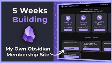5 Weeks Building My Own Obsidian Membership Site