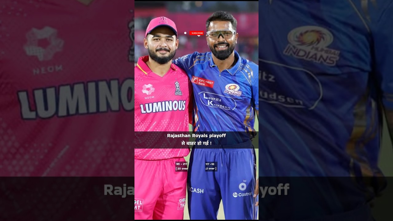 Watch RR Eliminate ! #mi #rr #rohit #hardik on YouTube Watch RR Eliminate ! #mi #rr #rohit #hardik on YouTube