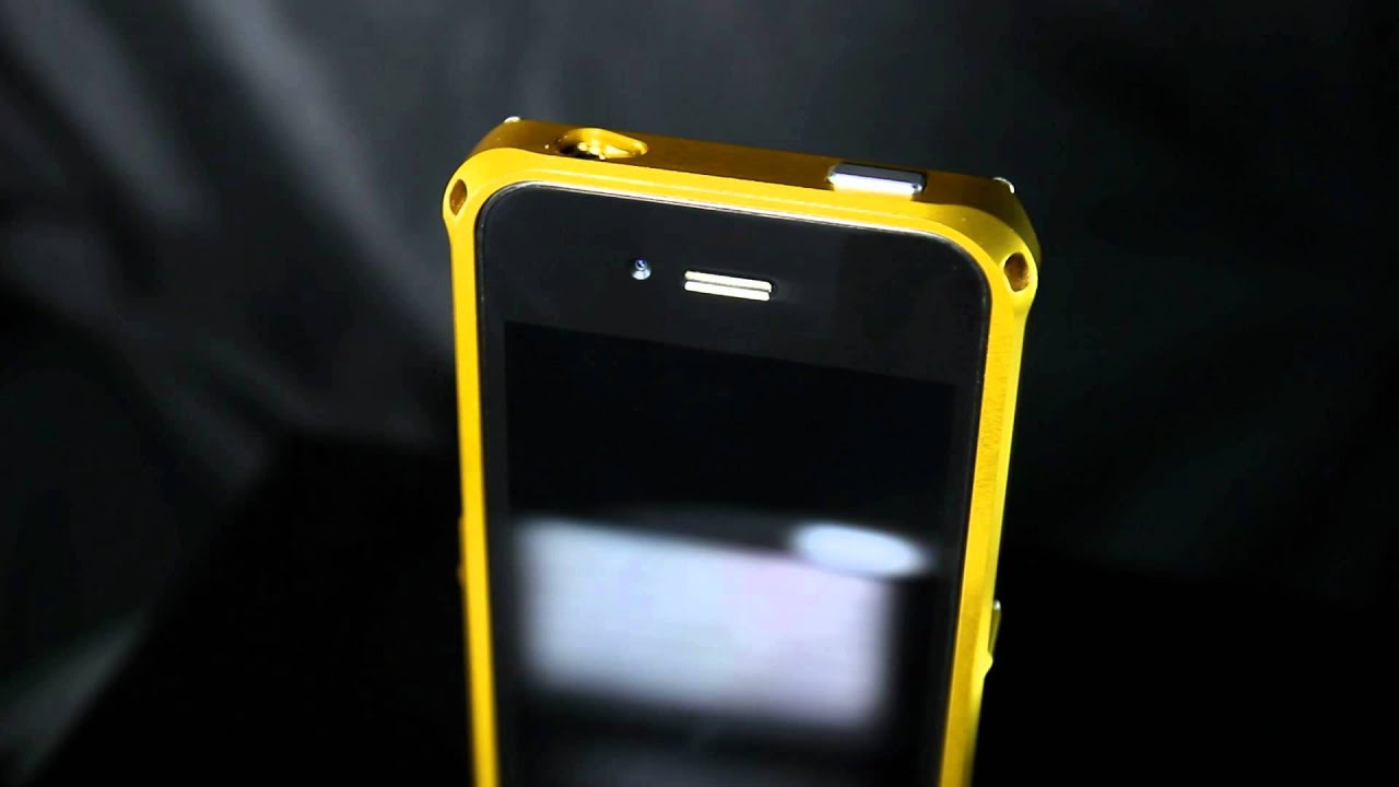 case bumper gloss gold aluminum billet solid metal for iPhone 4 / 4S Alumania Japan