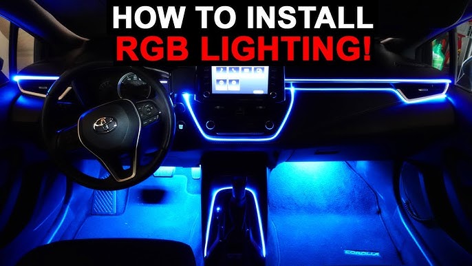 Winzwon Car Led Lights Interior 4 Pcs 48 Led Strip Light for Car