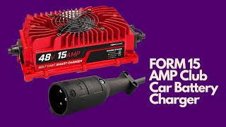 FORM 15 AMP Club Car Battery Charger for 48 Volt Golf Carts