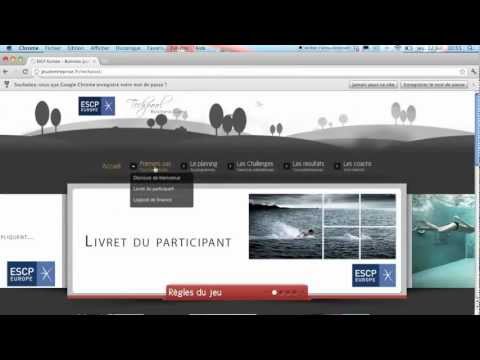 Business Game OPTIGEST - E-learning - démonstration du portail en ligne