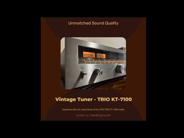 TRIO KT-7100】トリオヴィンテージチューナー【1978年モデル】 - YouTube