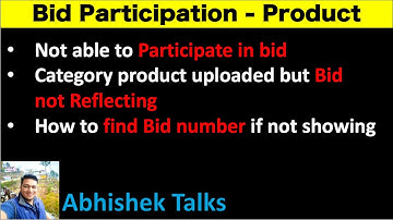 Not able to Participate in bid | Category product uploaded but Bid not Reflecting | GeM Paid Service