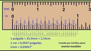 Como usar la cinta de medir en pulgadas y centímetros 