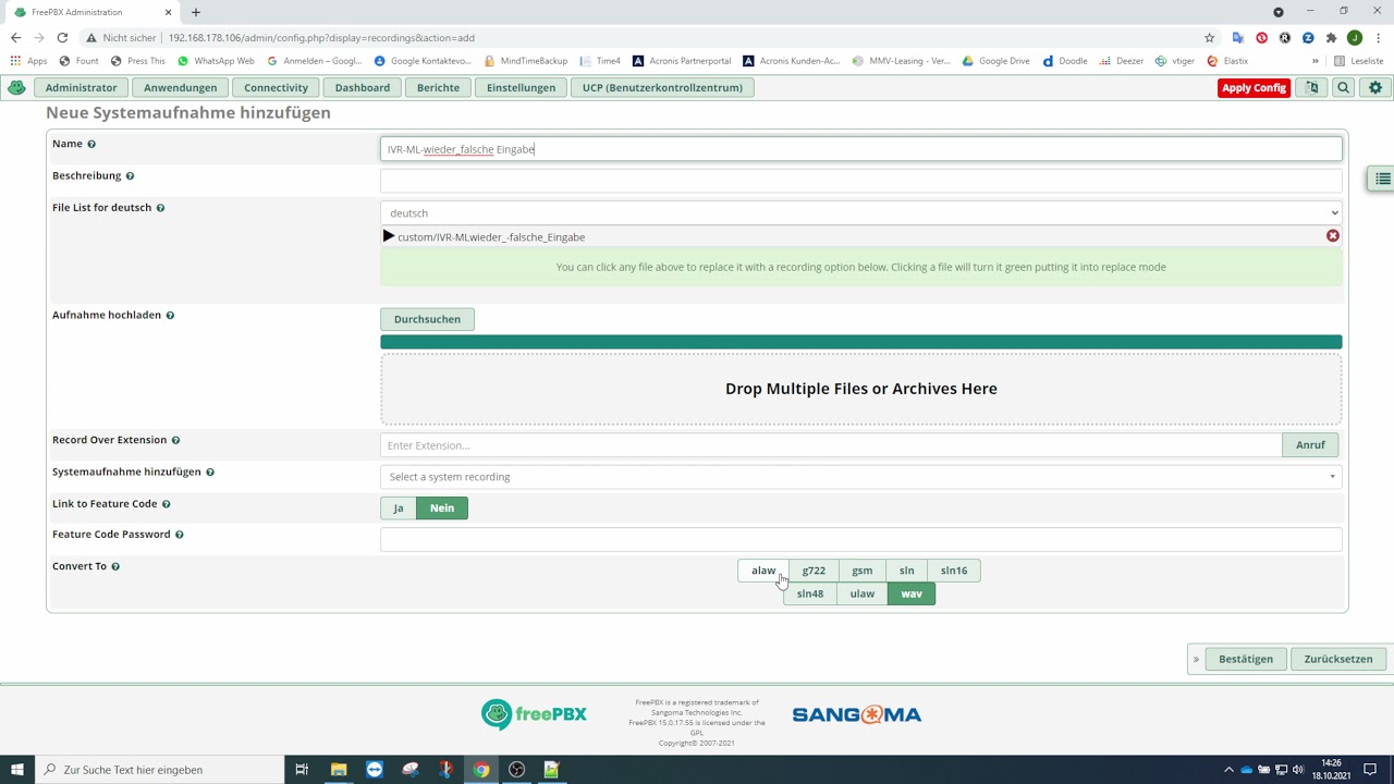 Themenreihe FreePBX/Asterisk-Teil 4.9.1. IVR mehrsprachig