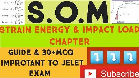 Jelet#exam#2020#S.O.M#Strain#Energy#Chapter#Guide & #MCQ #100%#Common #in#Jelet#exam