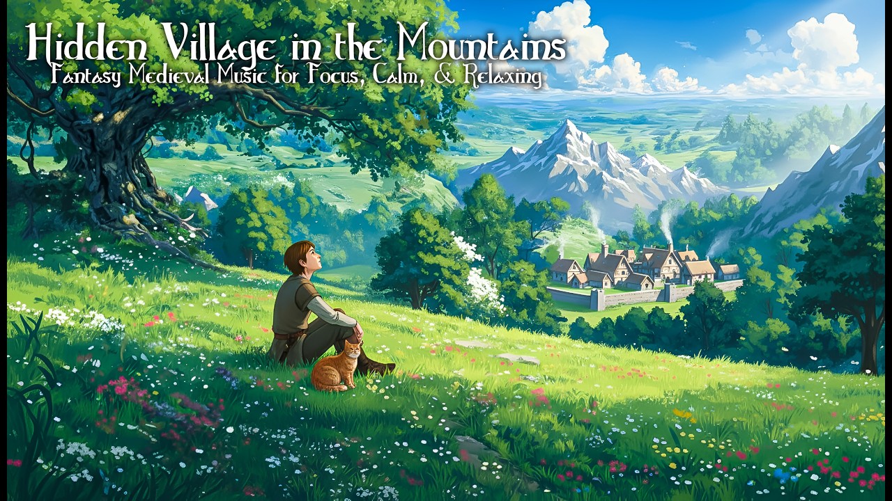Medieval Fantasy Music for Focus, Calm, & Relaxing | Hidden Village in the Mountains