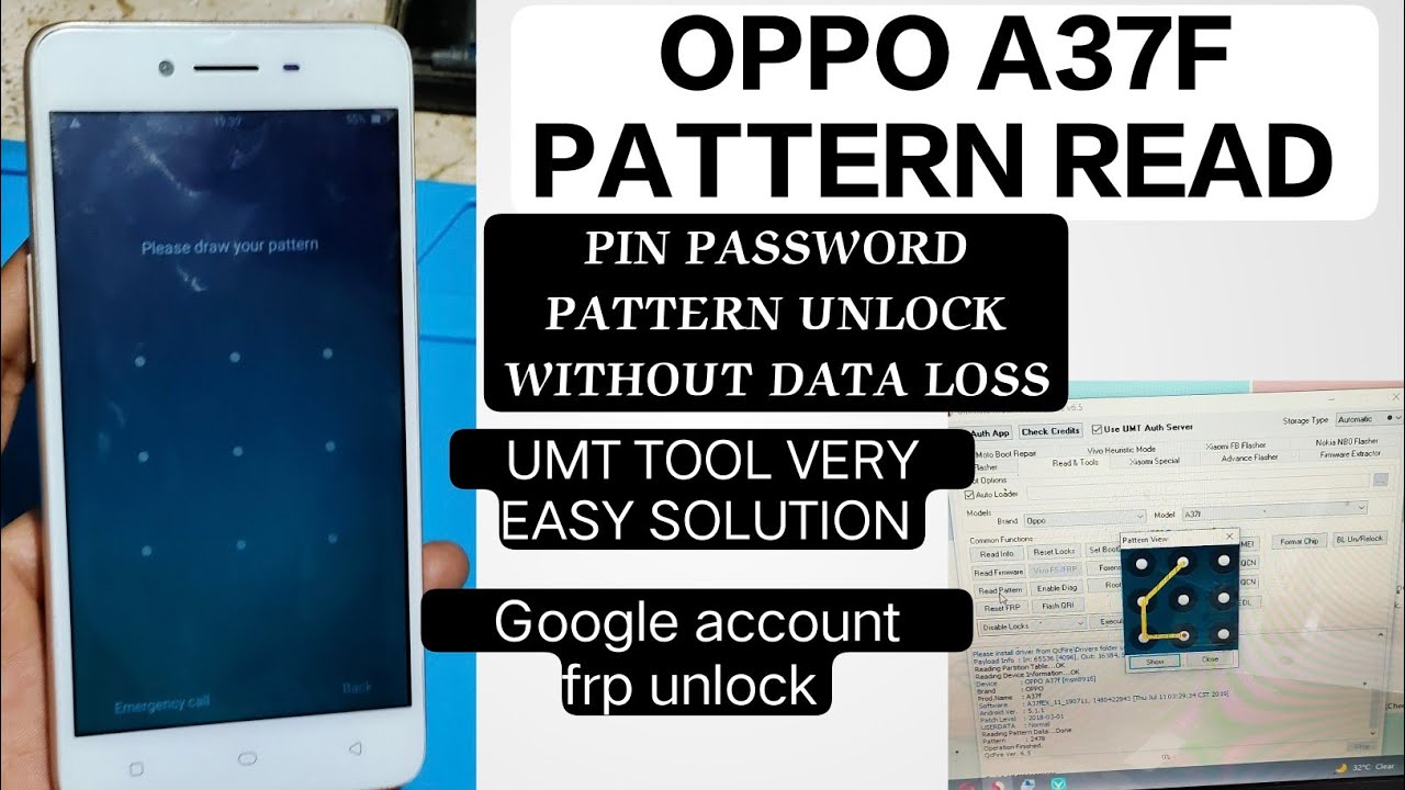 Oppo a37 pattern Unlock | Oppo A37 Unlock Umt | Oppo A37 Pattern Unlock Umt | without data loss
