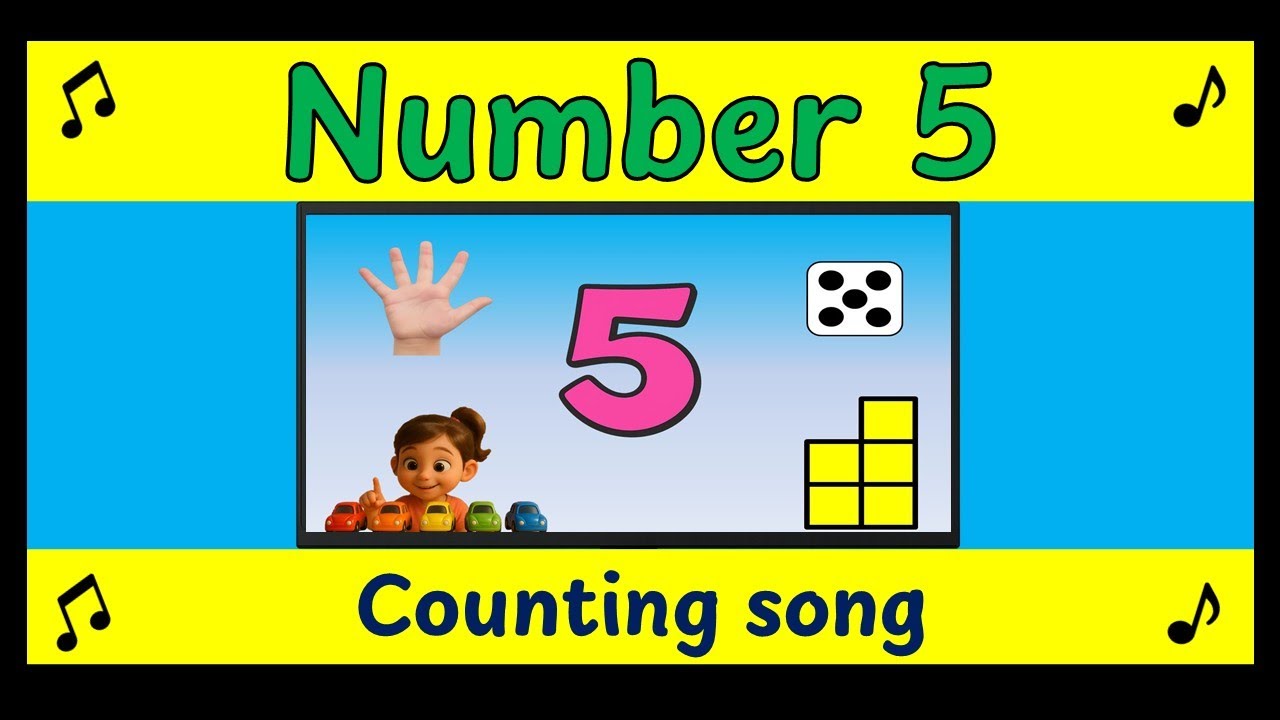Number 5 Song for Kids | Learn the Number 5 | Classroom Math Music for Kids 🎵