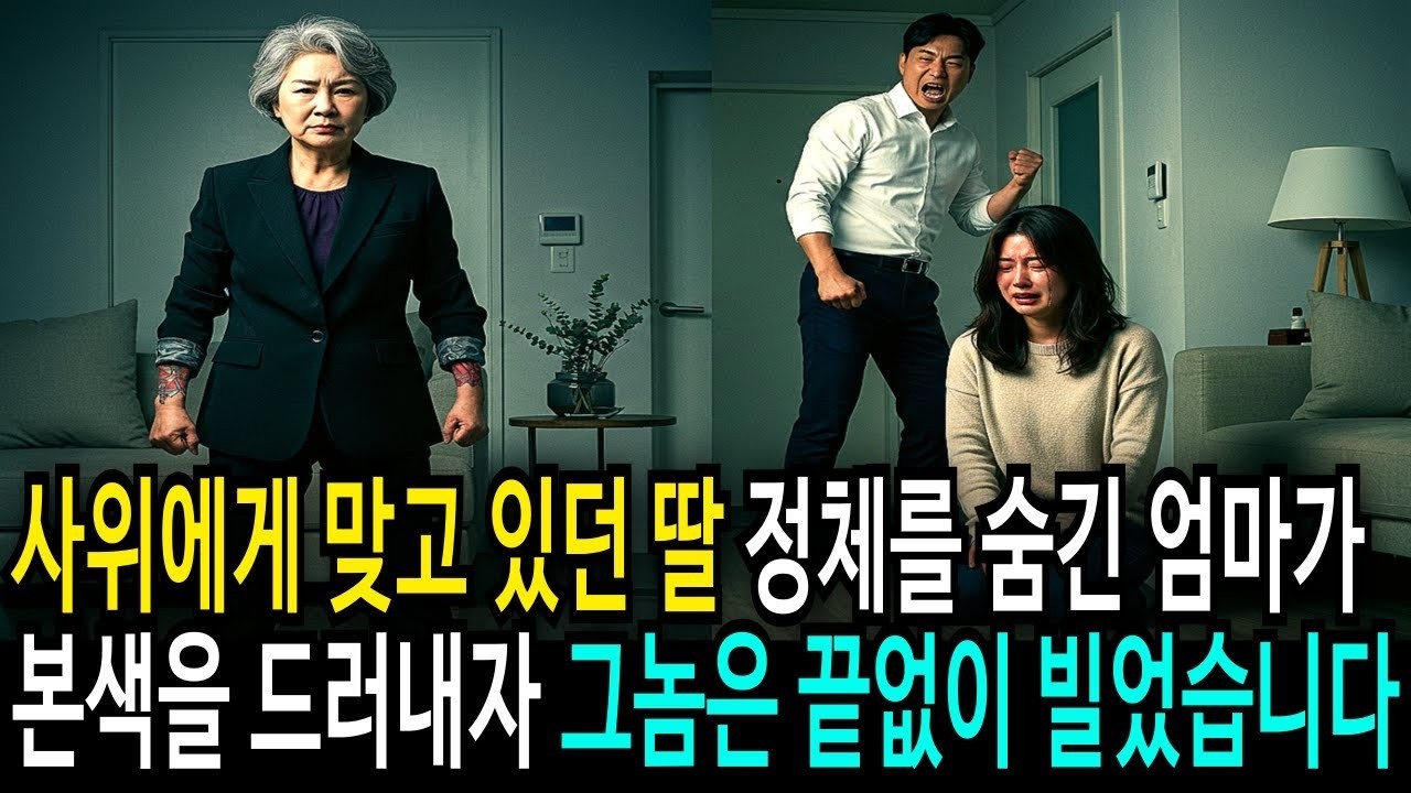 사위에게 맞고 있던 딸, 정체를 숨긴 엄마가 본색을 드러내자 그놈은 무릎꿇고 끝없이 빌었습니다