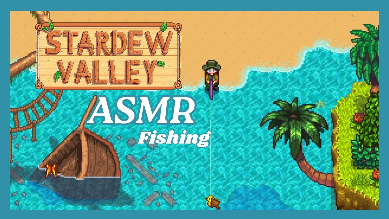 ASMR Stardew Valley (but it's just fishing) | Whispering, keyboard clicking, & in-game soundtrack