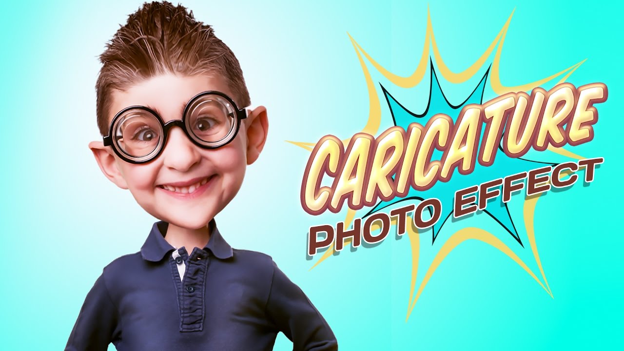 Caricature Photo Effect - Photoshop Tutorial | Caricature Cartoon