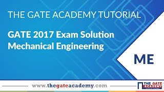 GATE 2017 Solutions | ME | Morning Session| Thermodynamics
