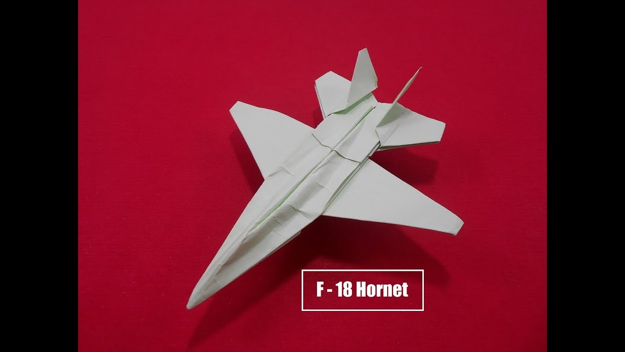 How To Make Paper Airplane - Best Paper Plane Origami Jet F18 Fighter Is Cool | Origami Paper ...