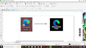 microsoft edge logo in corel draw