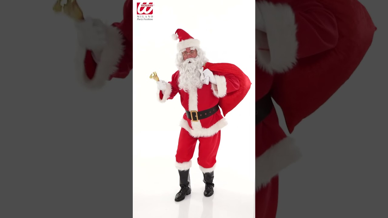 Smiffys Deluxe Weihnachtsmann Kostüm Für Herren – Komplett Mit Hose, Jacke, Umhang, Gürtel, Stiefelüberziehern, Handschuhen, Bart Und Hut – Größe L, Rot