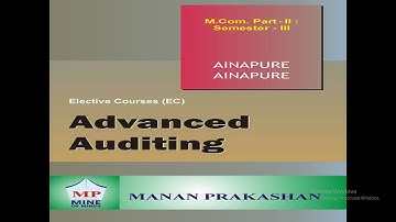 # 1 MCOM Part  2 I Advanced Auditing I Unit  3 I Audit Evidence