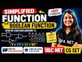 Simplified Function for Boolean Function | Computer System Architecture | Computer Science | UGC NET