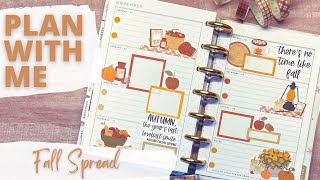 PLAN WITH ME - MINI HORIZONTAL HAPPY PLANNER - FALL COLLECTIONS AMBER PLANS HER DAY FALL SPREAD