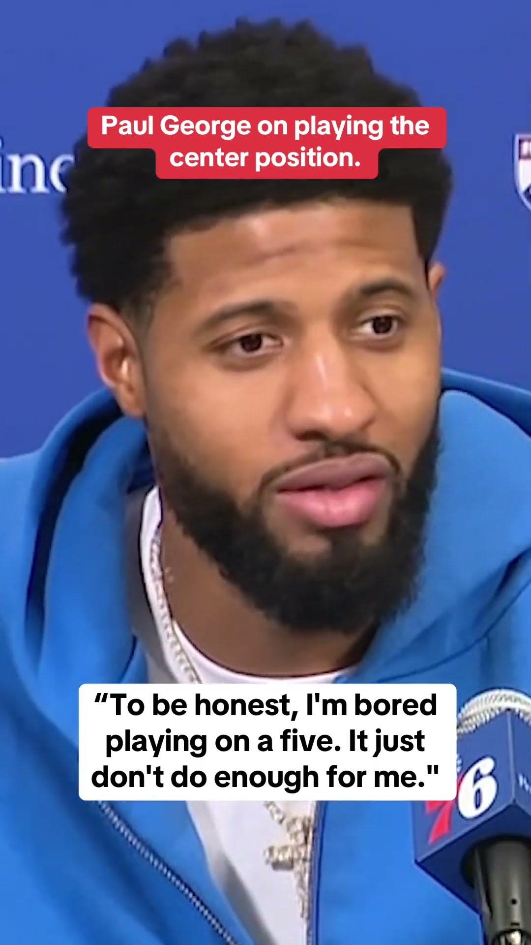 Paul George on playing the center position ?