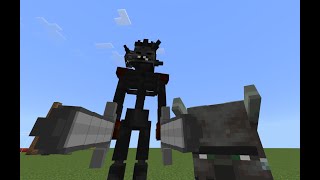 Mutant ravager vs 3 mutant wither skeleton(mutant battle arena, battle mutant addon)
