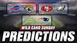 NFL Wild Card Sunday: Bills vs Jags, 49ers vs Eagles, Chargers vs Patriots Preview & Best Bets
