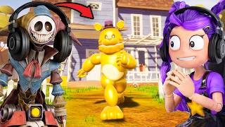 Prototype and Lily Lovebraids Play - Hello Neighbor Fredbear Mod