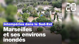 Marseille et ses environs inondés après de fortes intempéries