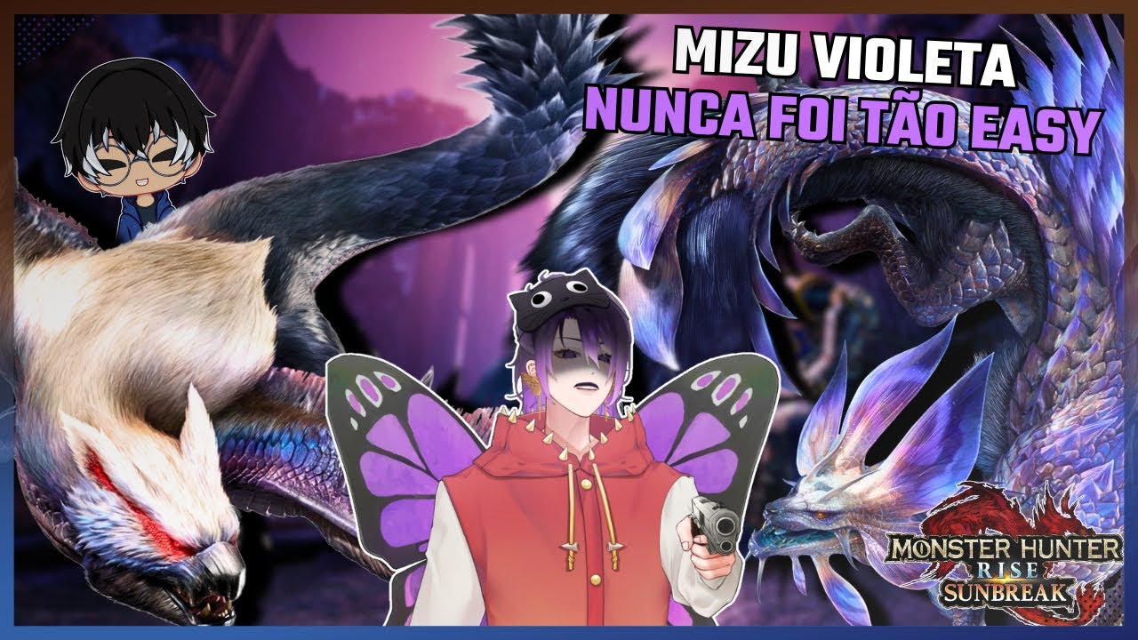 Mizu Violeta e Narga Luzente apanharam FEIO! | Monster Hunter Rise Sunbreak (Caçadas Comentadas #09)