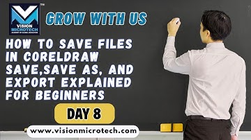 How to Save Files in CorelDRAW X8 | Save, Save As, and Export Explained for Beginners