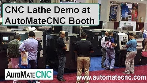 CNC Lathe Demo at AutoMateCNC Booth - CNC Mill at Siemens Booth - IMTS 2016
