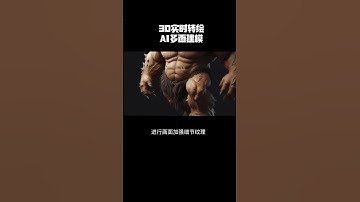 AI3D模型多面转绘3D建模，结构控制精准细节丰富 #3d打印 #3d建模 #AI建模 #ai3d #精雕