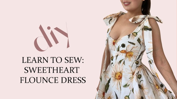 Sweetheart Flounce Dress : Learn to sew! - YouTube sweetheart-flounce-dress-learn-to-sew-youtube