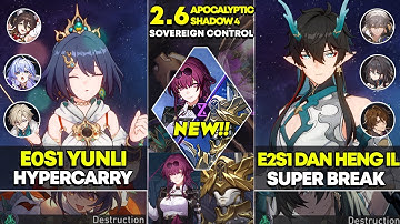 E0S1 Yunli Hypercarry & E2S1 Dan heng IL Super Break | Apocalyptic Shadow 4 | Honkai Star Rail 2.6