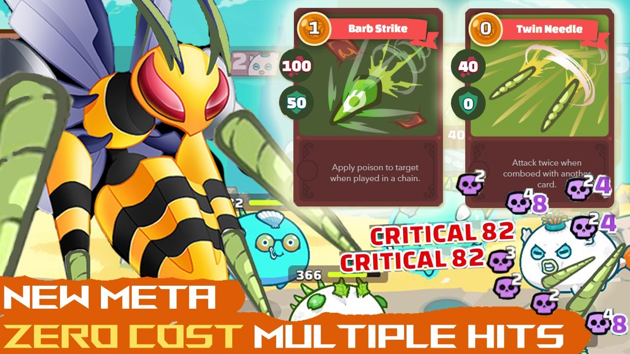 Twill Tail Poison Zero Cost Energy Axie Season 19 Meta Team destroys Top Rank players 2350++ MMR